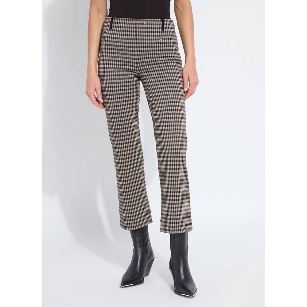 NEW LYSSE colleen metallic ankle baby boot pant in silver